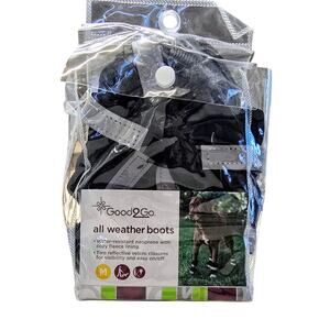 GOOD2GO NEOPRENE All Weather Dog Boots M Black Fleece Lining Preowned Unused
